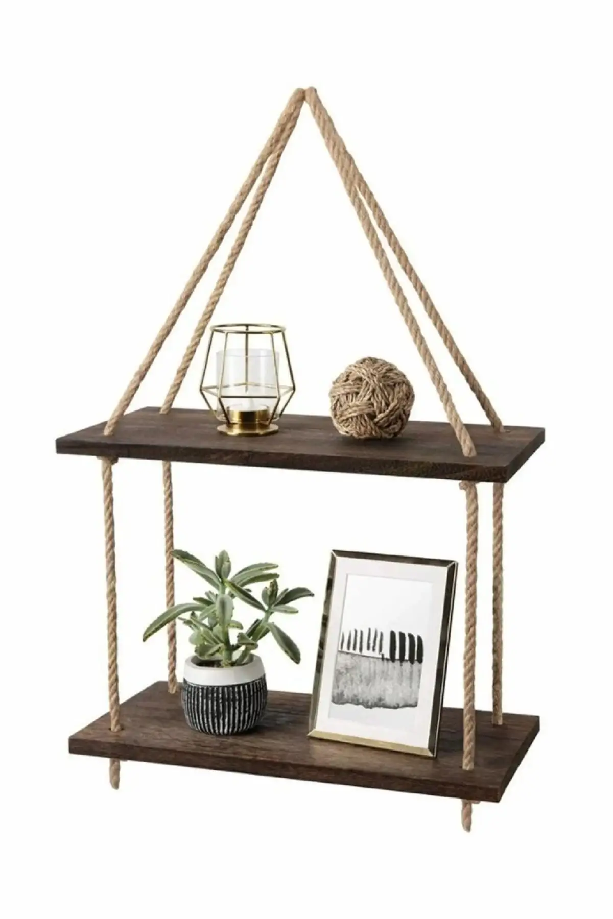 Dekorasi Buatan Tangan 2 Mesh Rak Kayu Rak Buku Aksesoris Rak Dekorasi Rumah Modern Dekorasi Ruang Estetika, Iskandinav Rumah