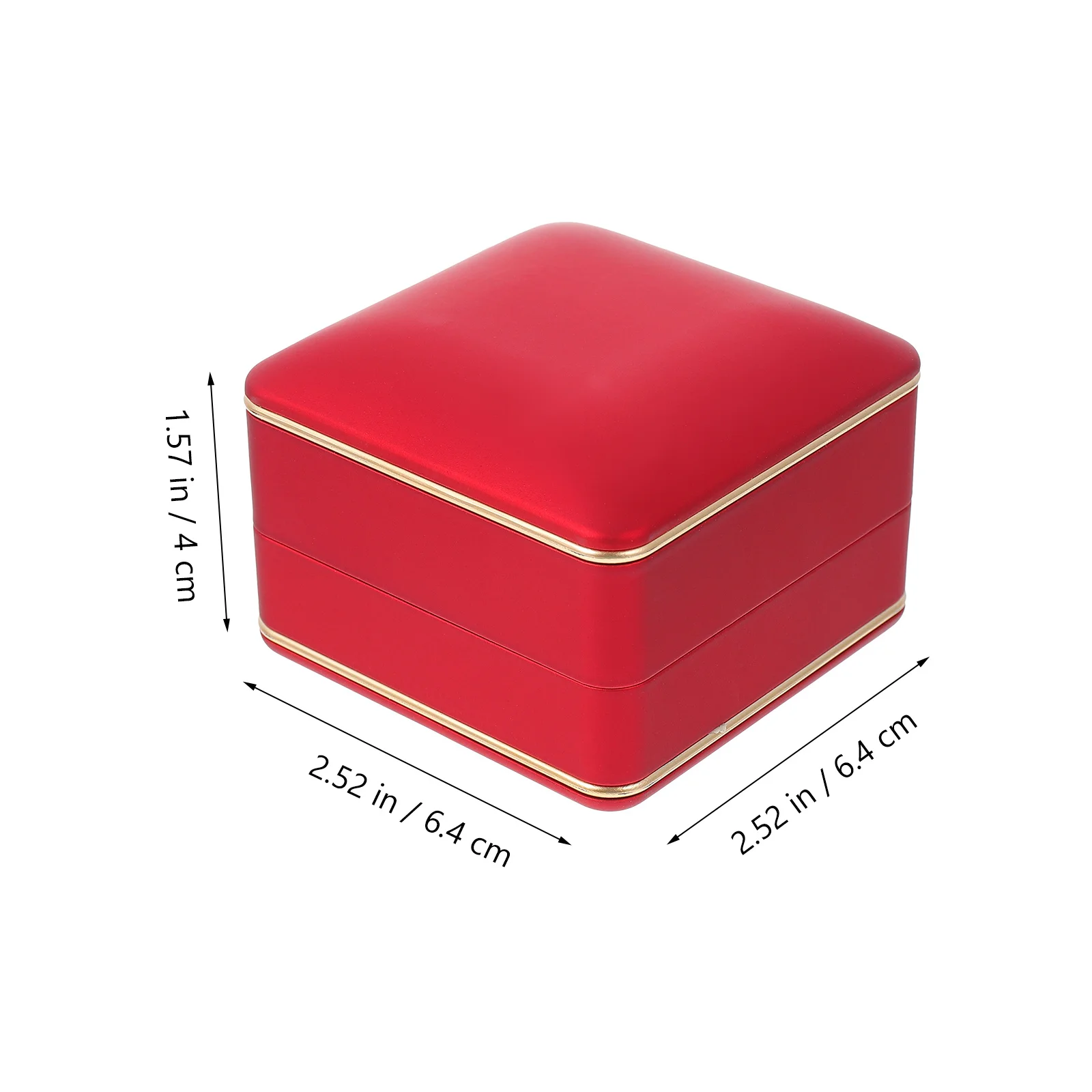 

Square Shape LED Lighting Ring Box Romantic Proposal Jewelry Container Elegant Engagement Ring Holder for Wedding Anniversary