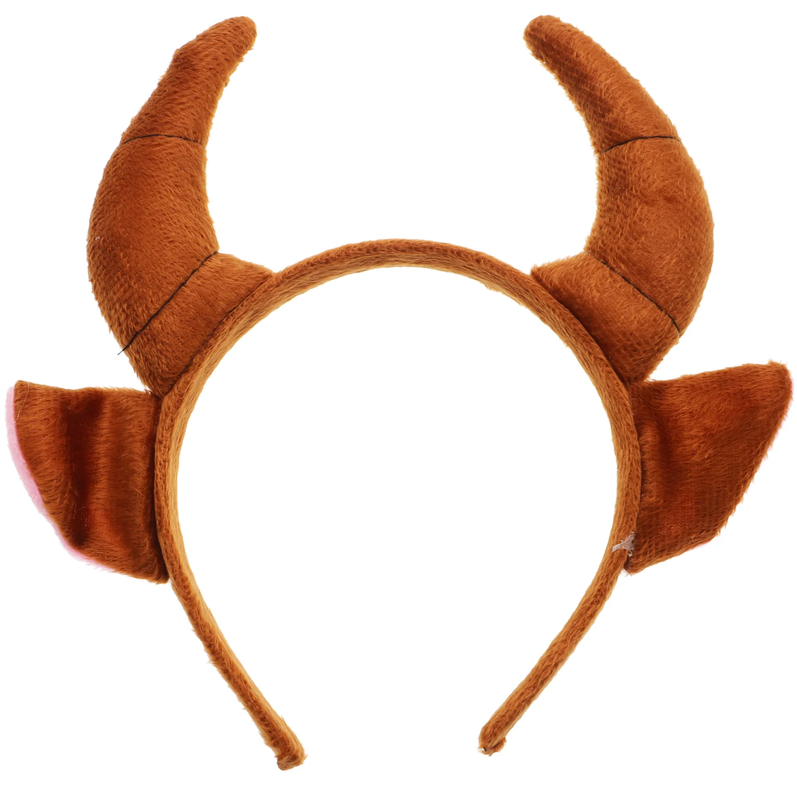 

Kids Ox Horn Shape Animals Ears Headband Party Cosplay Costume Headdress Hair Headpiece (Brown) animal headbands