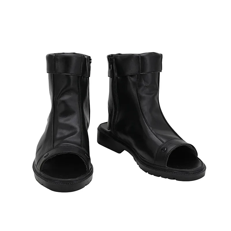DY20JP Kostum Cosplay Anime Hatake Kakashi Sepatu Kulit Imitasi Buatan Tangan Hitam25