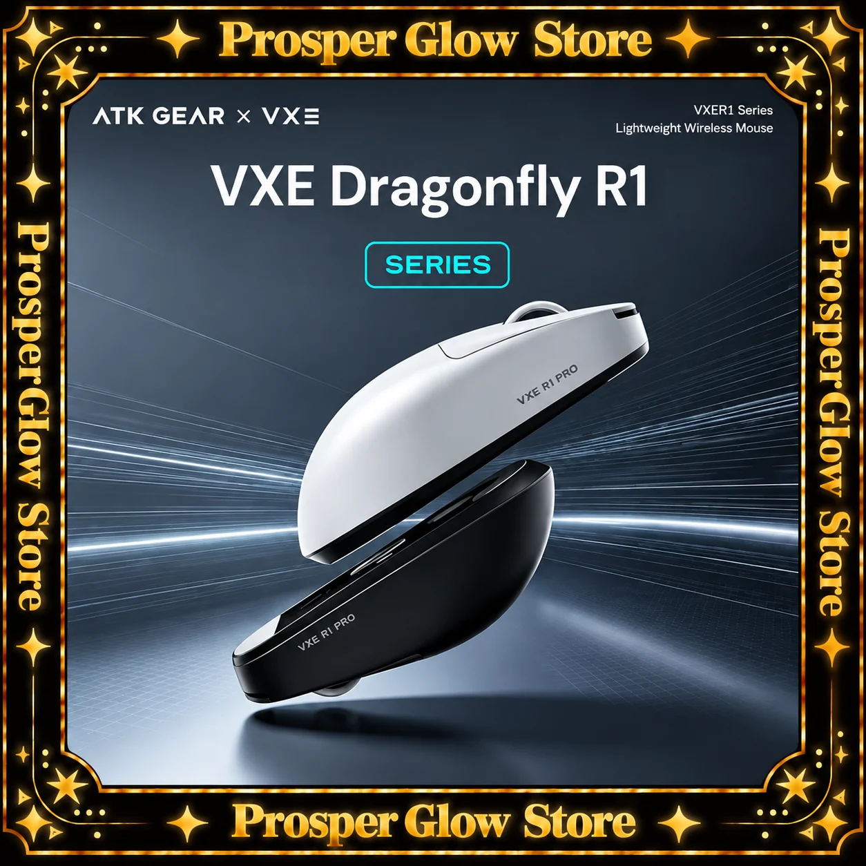 Mouse Gamer Esports ATK VXE Dragonfly R1 Pro MAX Leve PAW3395 2.4G Sem Fio R1 SE Plus Bluetooth Mouse FPS Recarregável