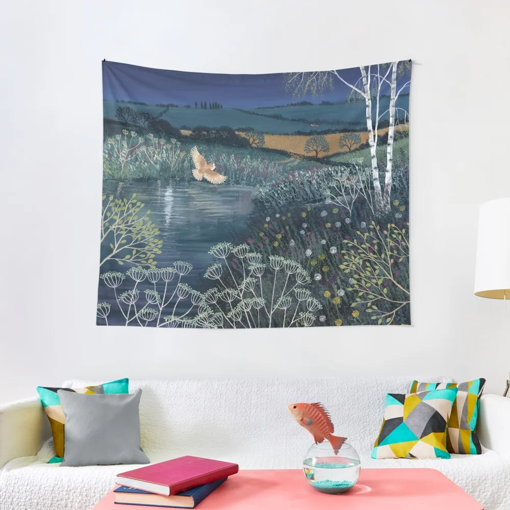 

Гобелен Over Moonlit для бассейна, декор для спальни, эстетические предметы для украшения стен, украшения для дома, гобелен