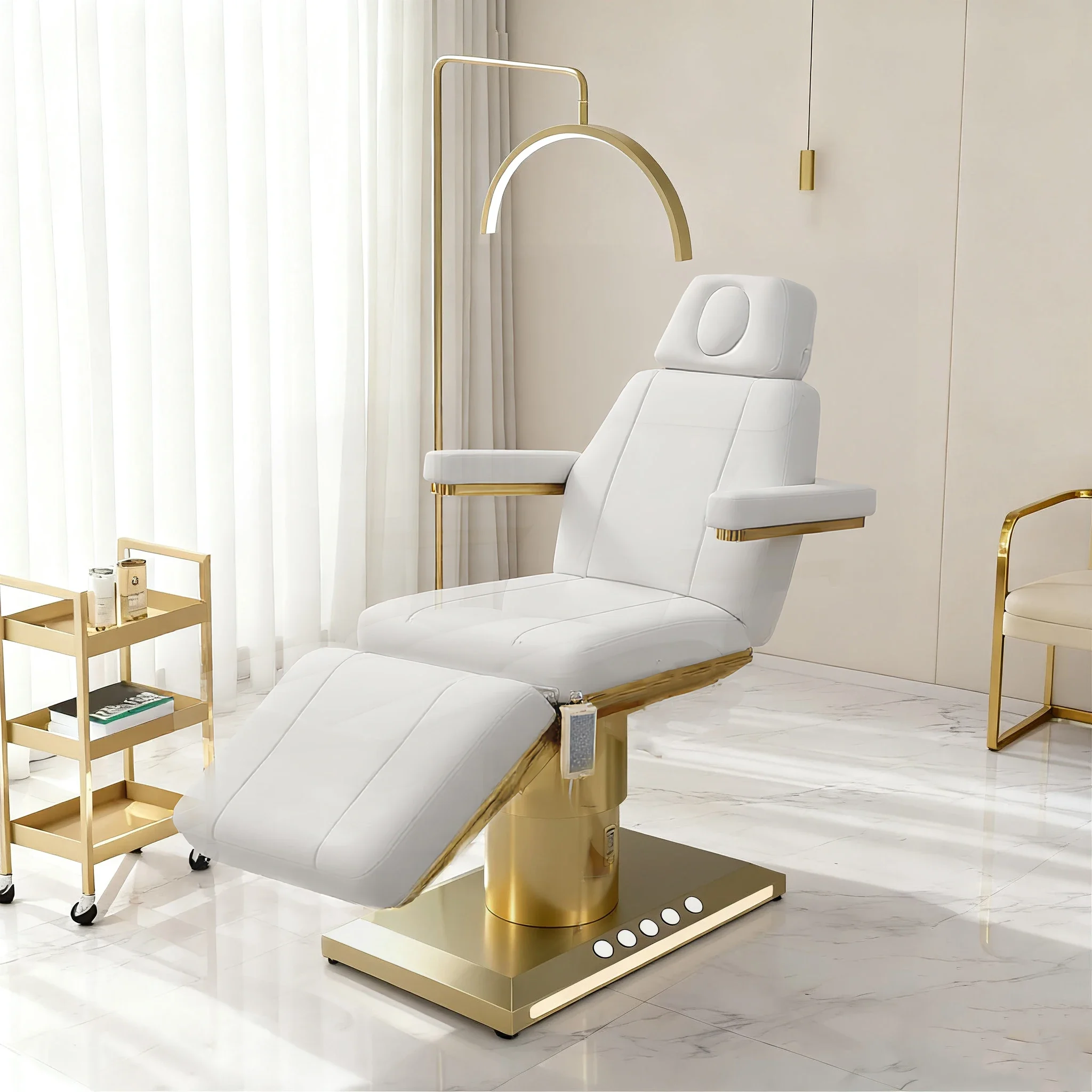 

Electric Beauty Bed 3/4 Luxurious Adjustable Salon Shop Spa Electric Massage Table Esthetician Beauty Facial Bed Massage Bed