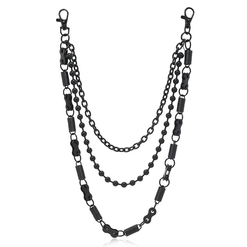

New Fashion Rock Punk Metal Pants Chain Waist Chain Wallet Chain Key Chain Men Hip Hop Style Costume Jewelry Trend Accessories