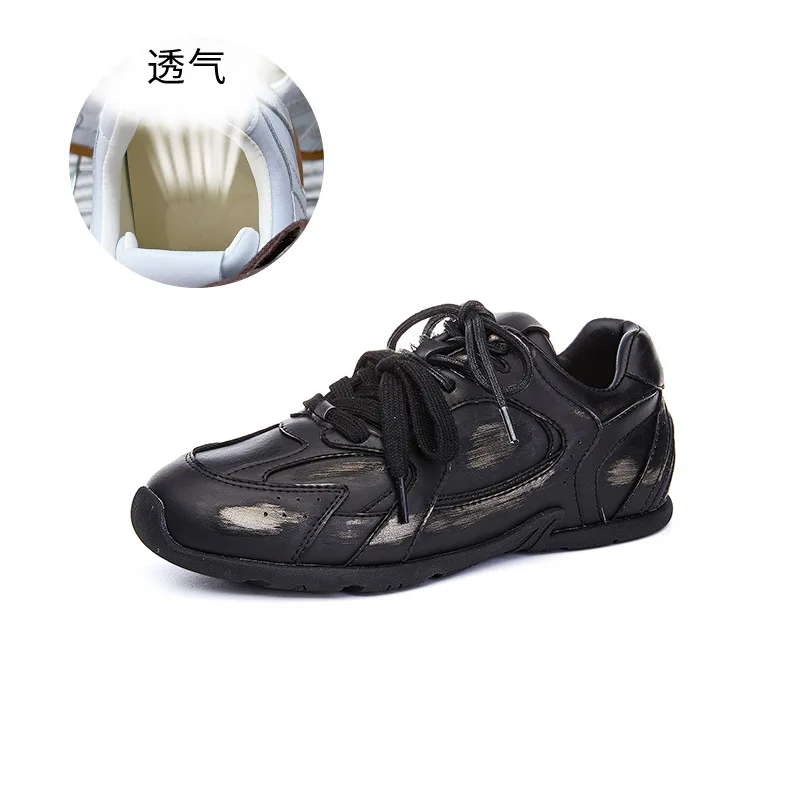 2025 Spring New Flat bottomed Retro Forrest Gump Shoes Sports Dad Shoes Casual Versatile Women's Shoes