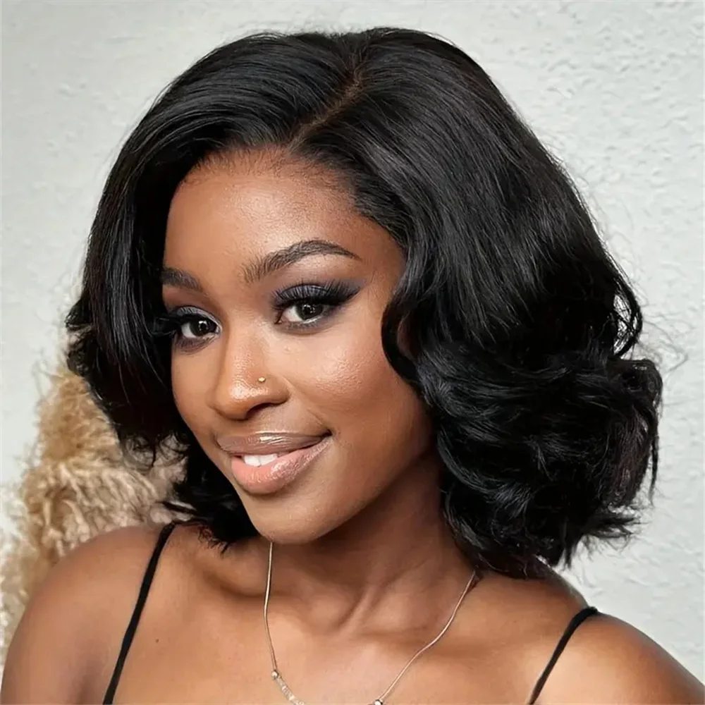 

Bob Wig Human Hair Loose Wave Lace Front Wigs Human Hair 180% Density Egg Body Wave Wigs Human Hair Pre Plucked For Black Women