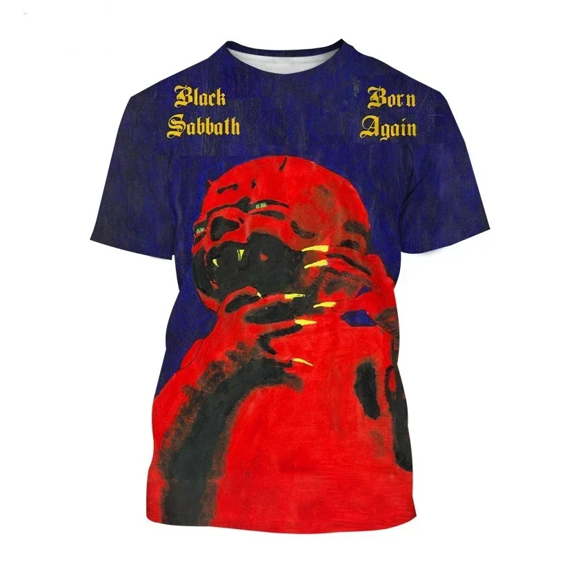 Classic British Band Black Sabbath Printed T- Shirt 3D Summer Men And Women Hip Hop Style T Shirt Fashion Teen O Collar Y2K Top