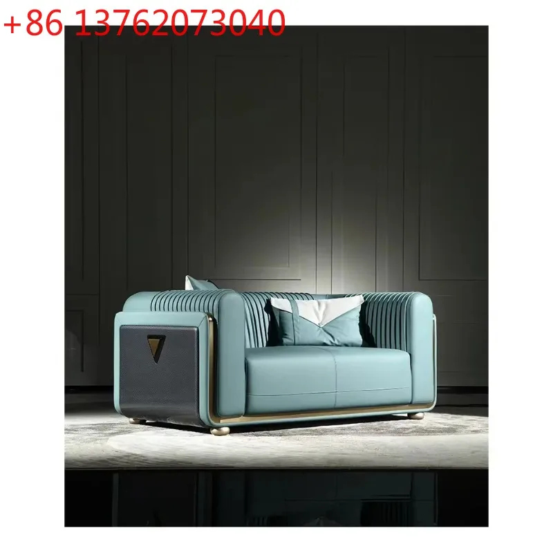 

A13 Современный итальянский легкий роскошный кожаный диван, комбинированная мебель для гостиной, оригинальный дизайн