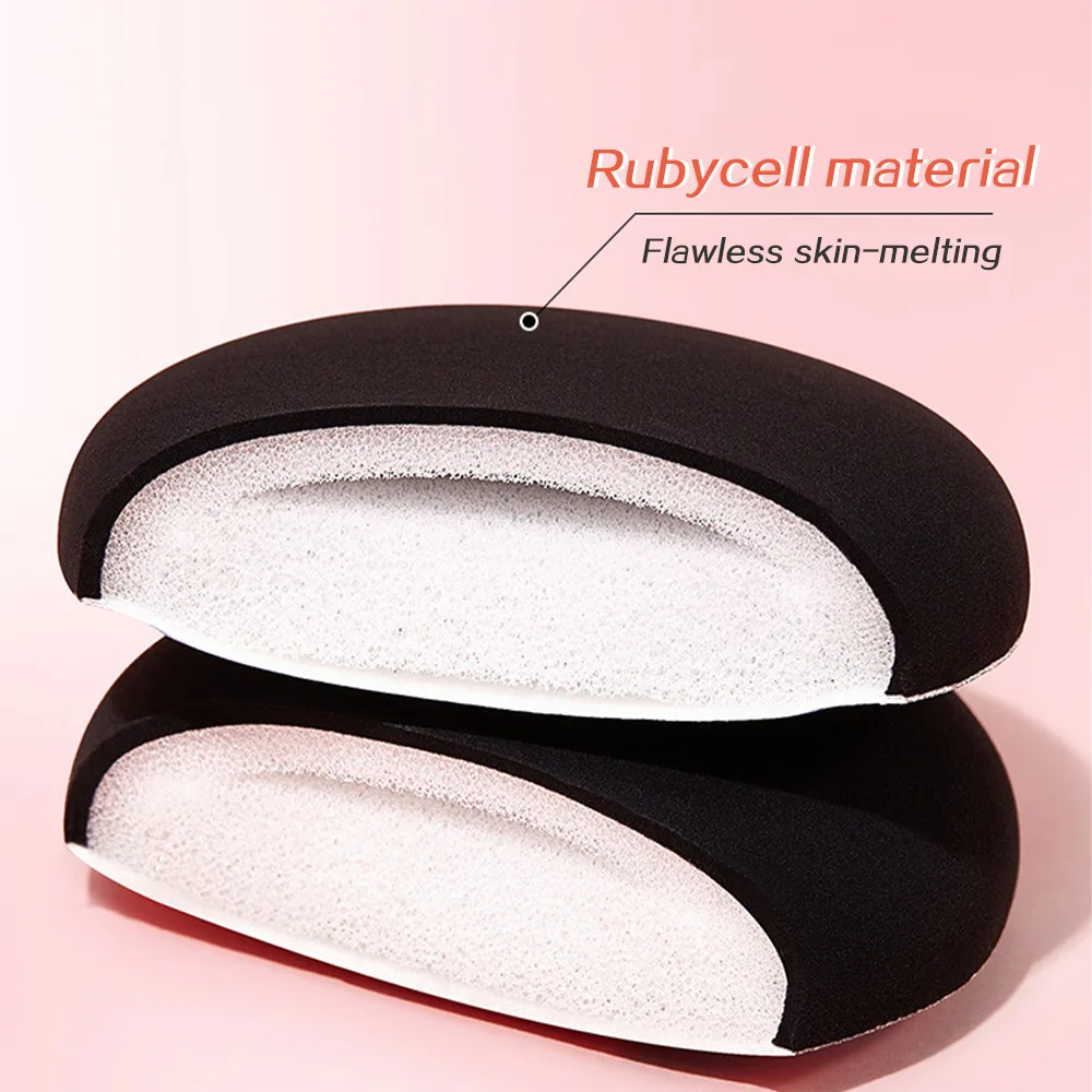 GECOMO-厚手のマシュマロパウダーパフセット,ダブルユース,水滴の形,柔らかいスポンジ,メイクアップエアクッション,ウェットとドライのセット