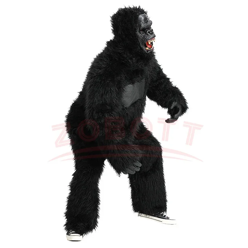 Black Orangutans Cosplay Mascot Costume Monkey Gorilla Ape Simian Monsters Halloween Christmas Festival Adult King Kong Outfit