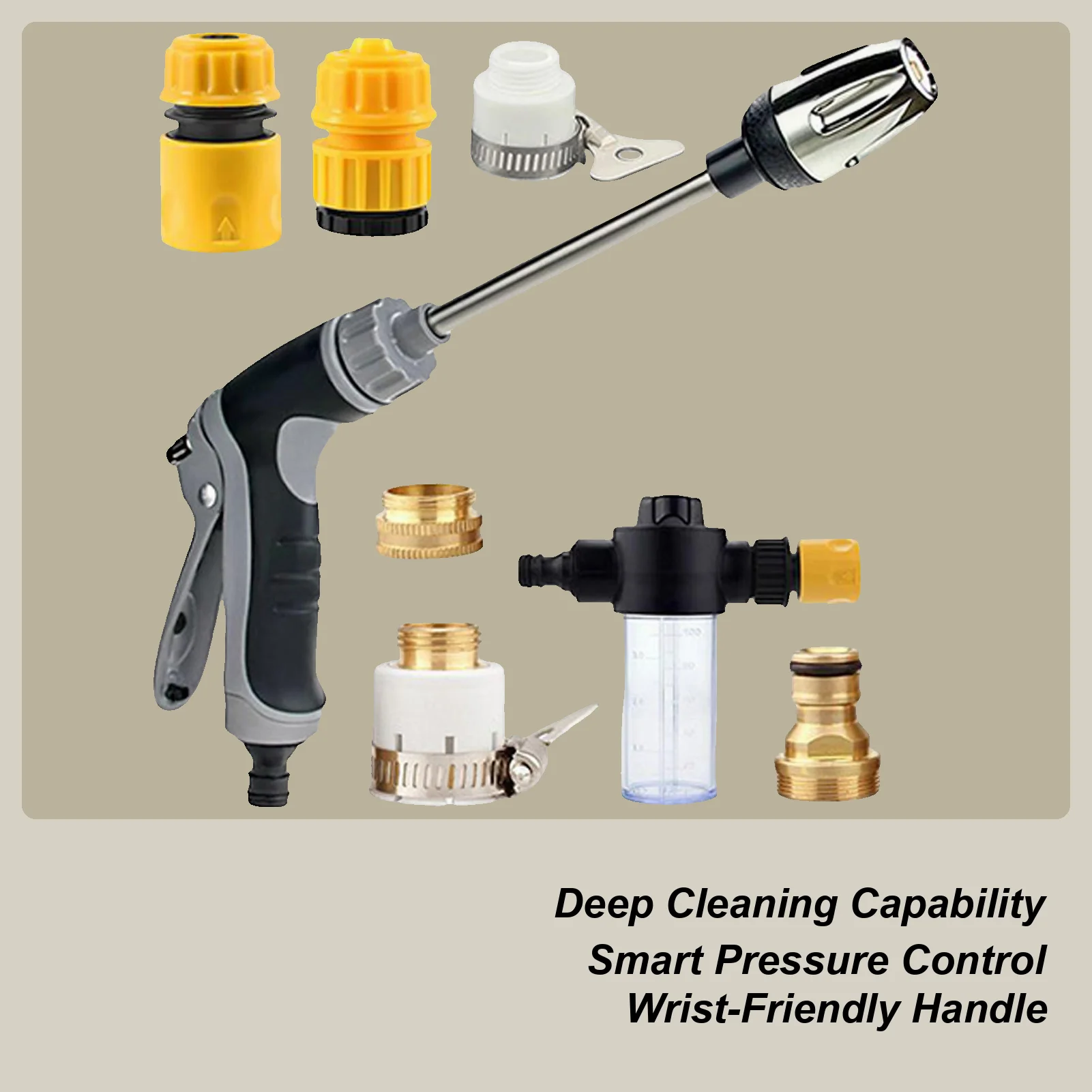 

Pressure Washer Wash Machine Handheld Adjustable Mode Portable Pressure Washer with 360 Rotating Nozzles for Home Patio