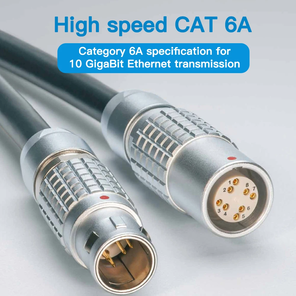 

high speed category 6A 8pin FGG EGG EEG 2B 2W 2K.514 Solder contact Cat-5/Cat-6 10GigaBit Data communication Push-Pull Connector