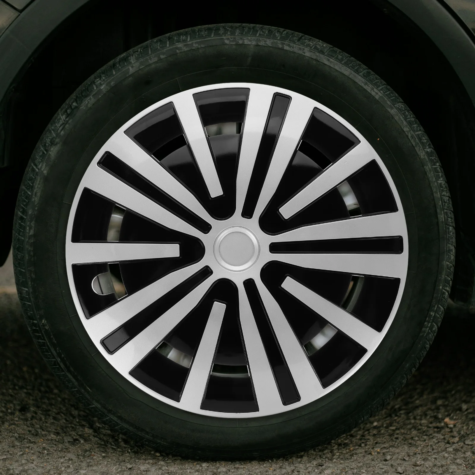 غطاء عجلة فولاذي مقاس 14 بوصة من Universal Hubcap ملحقات شاحنة السيارة حماية متينة غطاء محور مقطورة ذو مظهر عصري أنيق