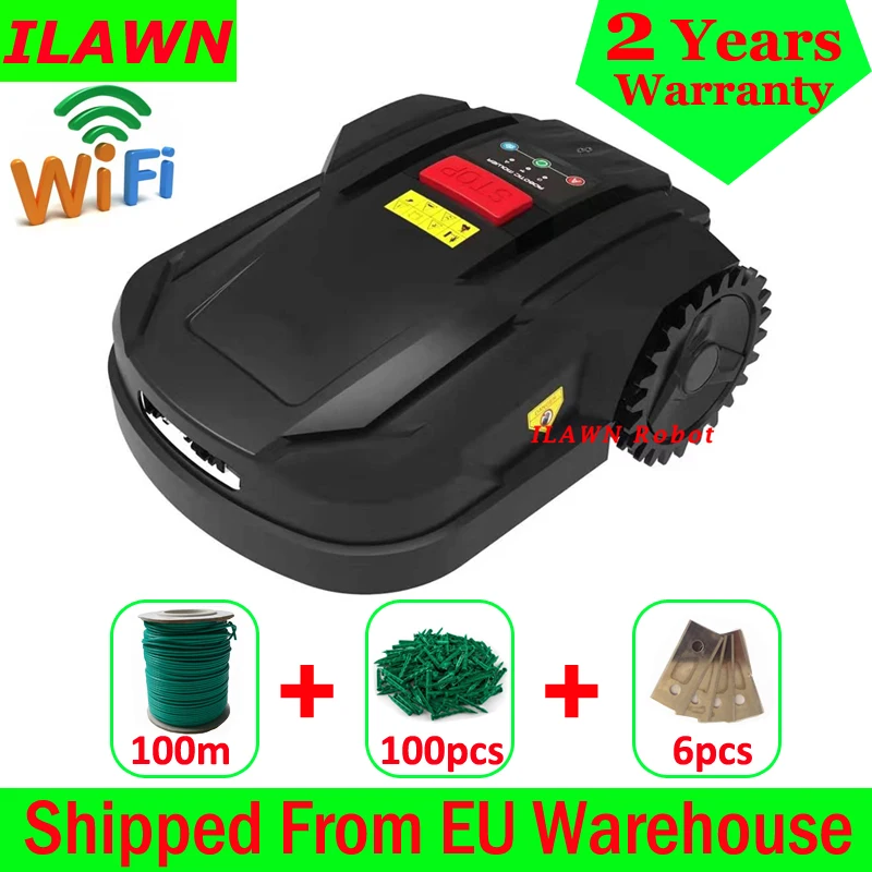 

The Cheapest WiFi App Control Robot Grass Cutting Machine H750T with 100m Wire+100pcs Pegs+6pcs Blades