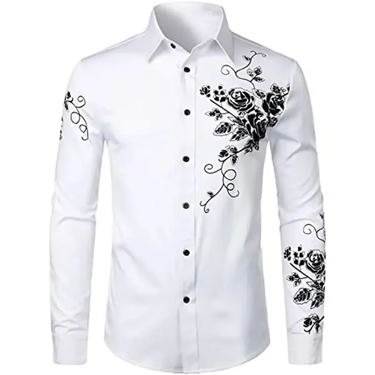 

Men's casual business long sleeve shirt, 3D print, outdoor fashion, high-end top, comfortable and breathable, high quality