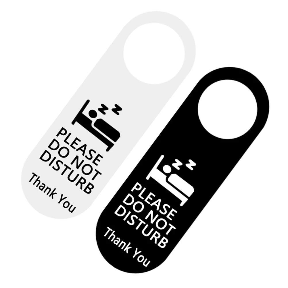 

2pcs Do Not Disturb Sign Door Hanger For Office Home Privacy Bedroom Door Sign Double Sided Acrylic Doorplate