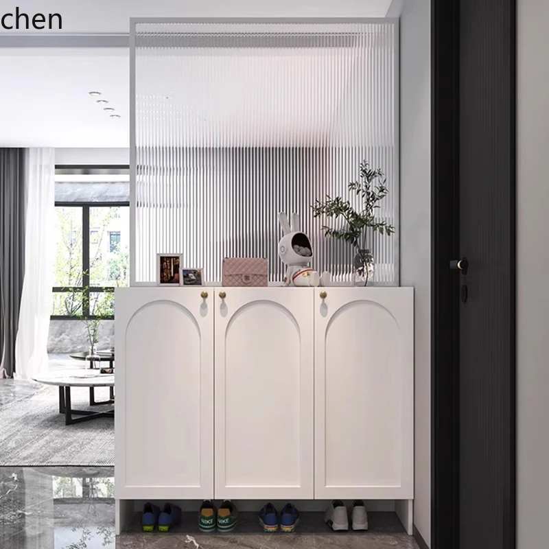 خزانة أحذية مدخل LXC قسم متكامل على الوجهين لغرفة المعيشة خزانة شاشة زجاجية فاخرة خزانة قاعة المدخل