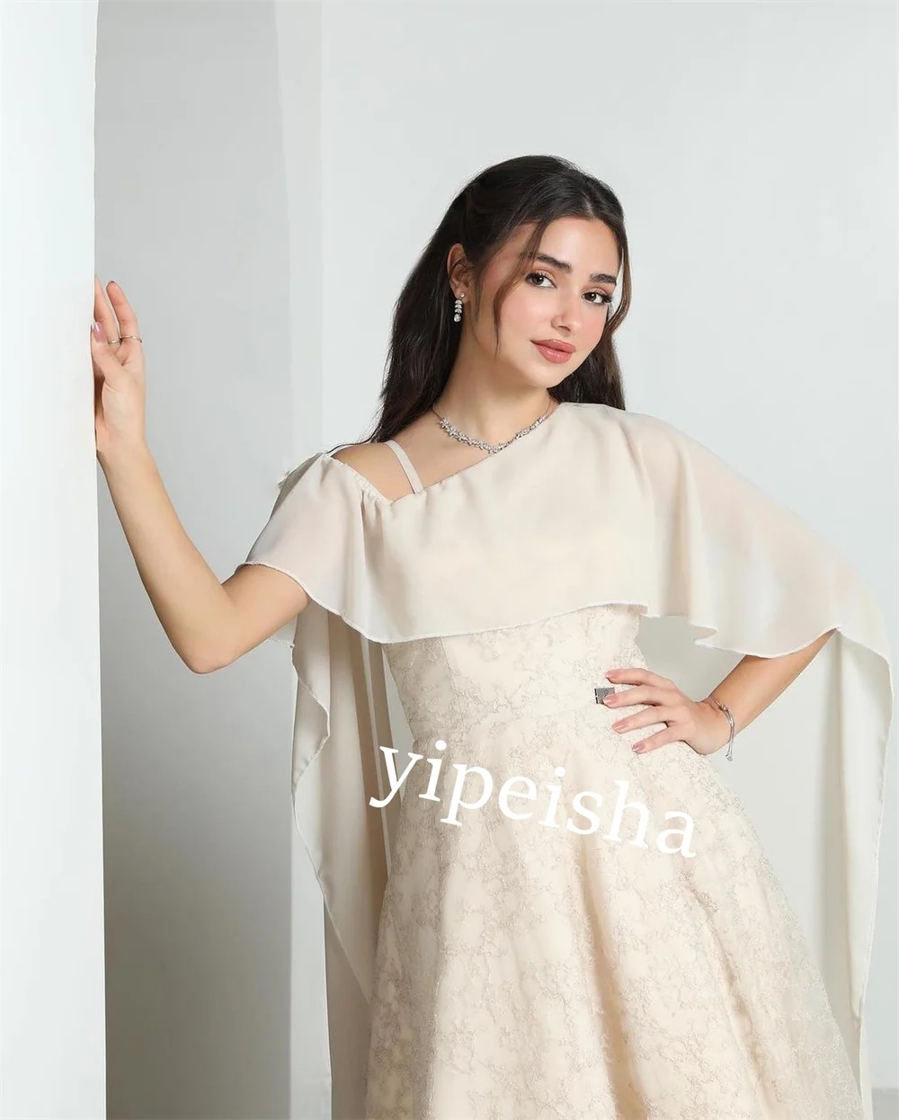 Jiayigong  Chiffon Pleat Homecoming A-line One-shoulder Bespoke Occasion Gown Midi Dresses Saudi Arabia