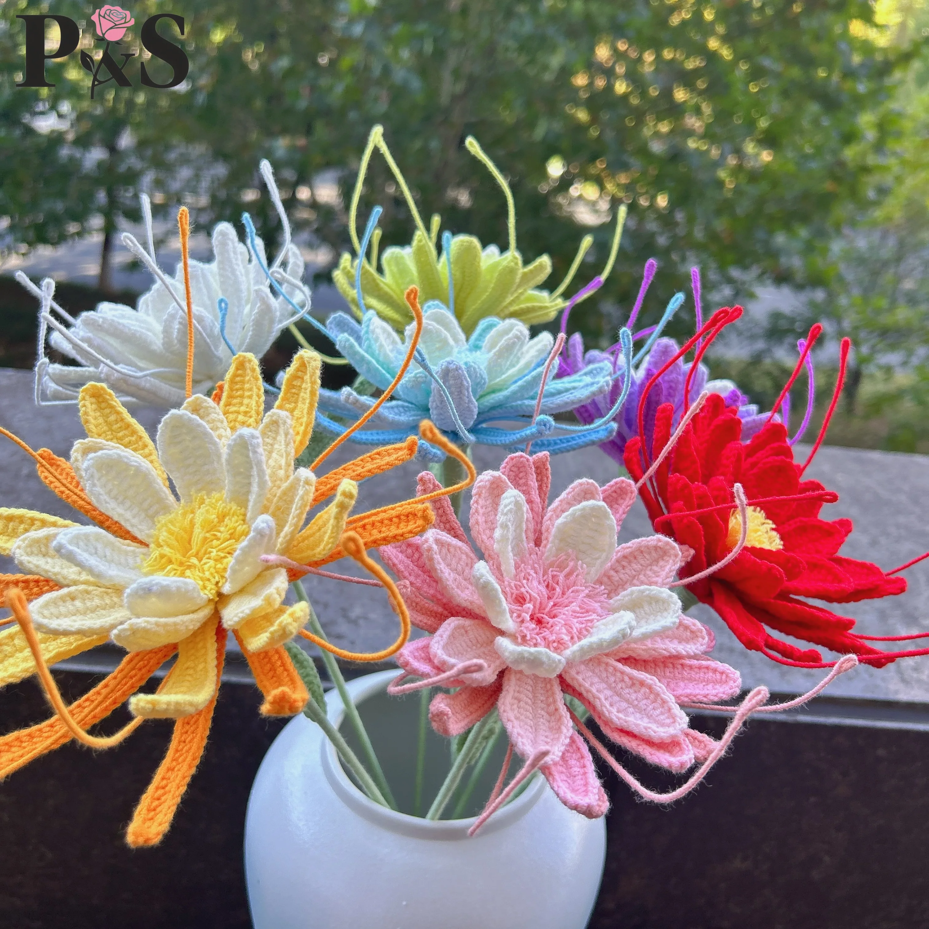 Flor de Epiphyllum Tejida a Crochet, Hecha a Mano, de Lujo, Alta Calidad, para Decoración de Bodas, Fiestas y Hogar, Regalos de Cumpleaños