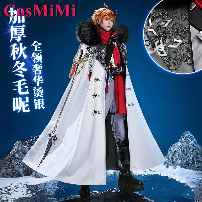 CosMiMi Tartaglia/Pantalone/Il Dottore Cosplay Game Genshin Impact Costume Fatui Fashion Cloak Carnival Party Role Play Clothing