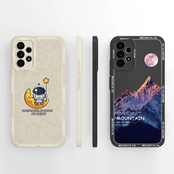 Phone Cases For Samsung Galaxy A52 A52S 5G Lovely Astronaut Soft Silicone Protection Cover For SamsungGalaxyA52 A 52S 5G Fundas