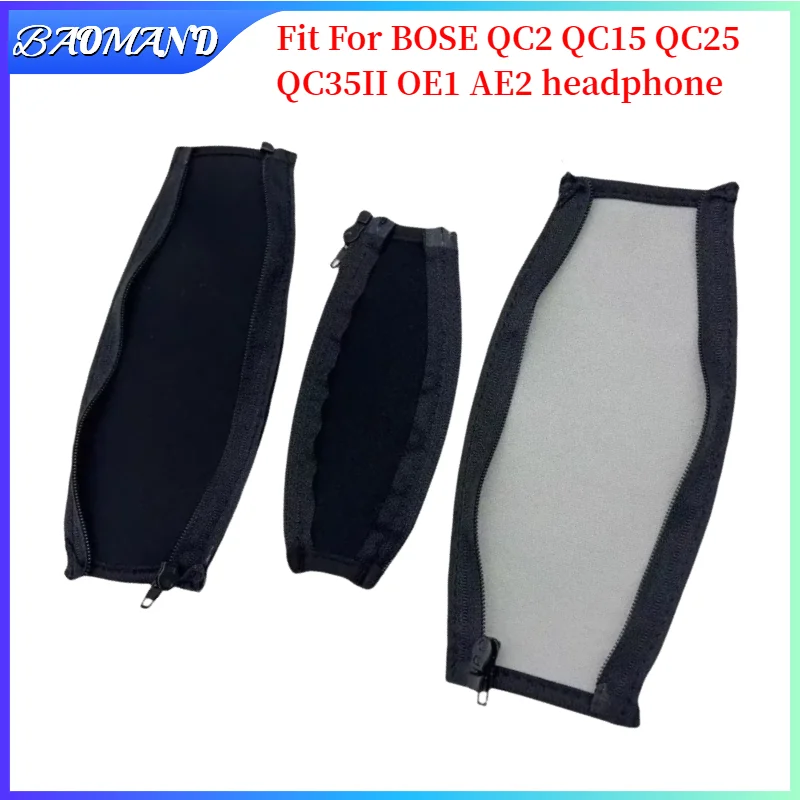 

BAOMAND Headband Cover For BOSE QC2 QC15 QC25 QC35II OE1 AE2 Headphone Head Beam Breathable Mesh Cloth Zipper
