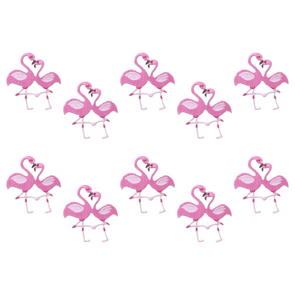 

10 Pcs Rucksack Flamingo Patch Sew on Applique Bag Clothes Supplies Cartoon Hat Patches for Jackets Pink Backpack