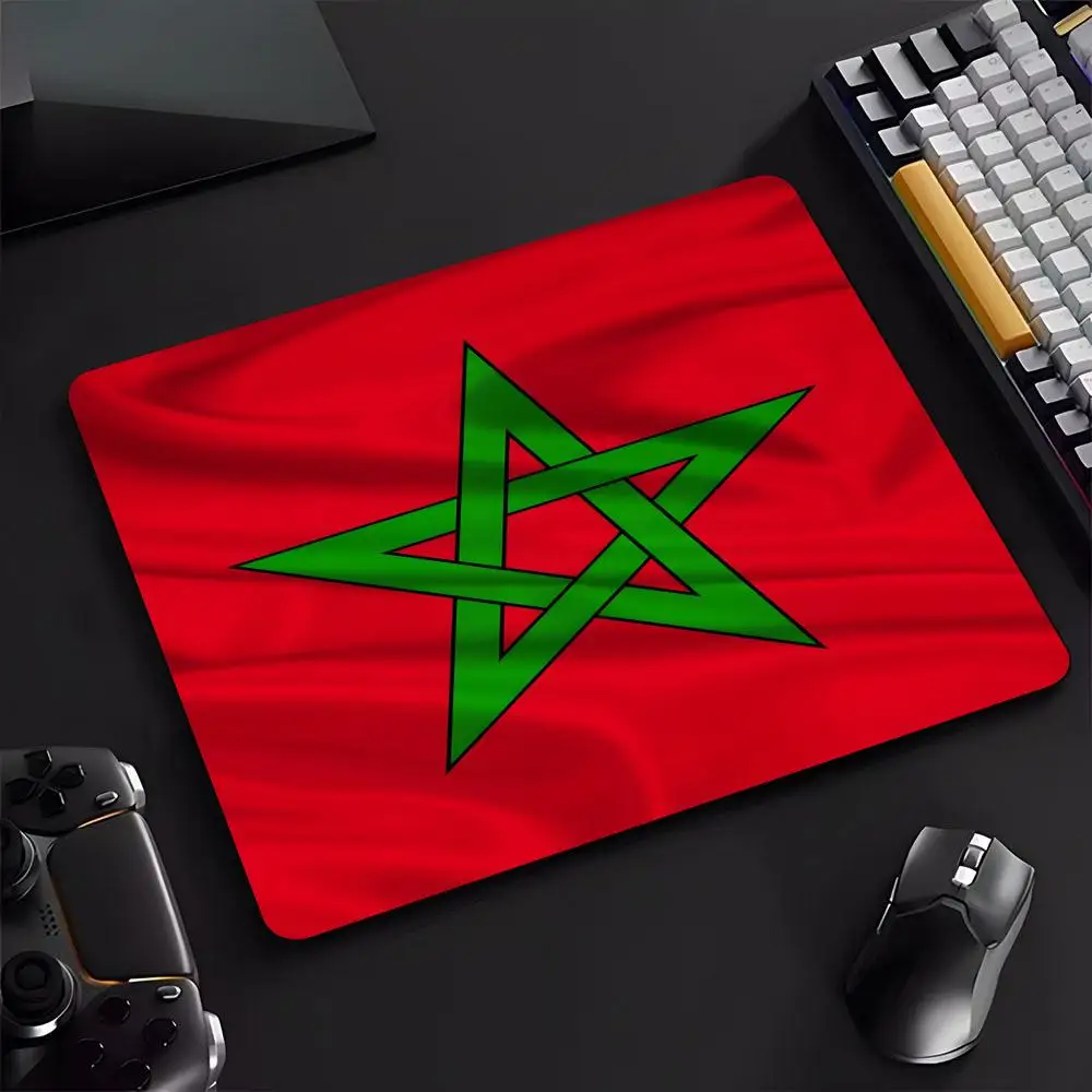 Morocco Flag Mouse Pad Mouse pad game e-sports universal desktop laptop simple office rubber small non-slip pad