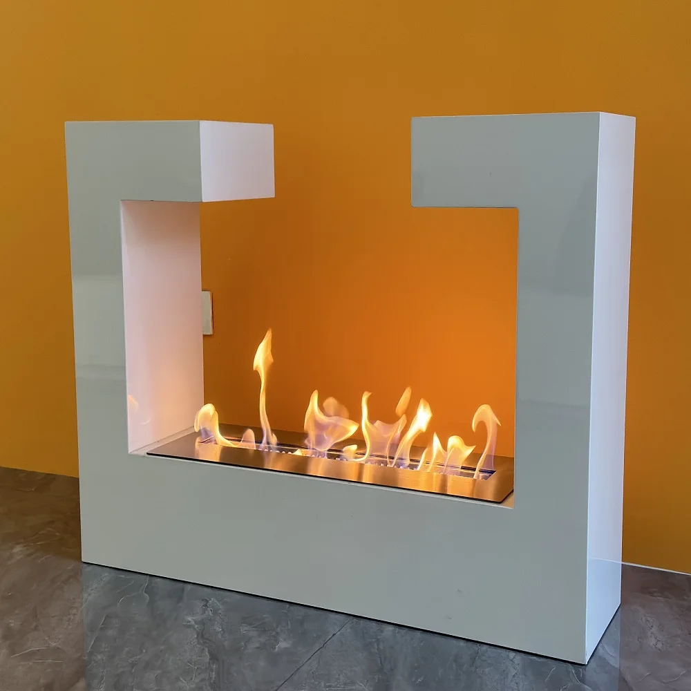 Eco-friendly 40 Inch Intelligent Electric Bio Ethanol Design Fireplace 1000mm Inserts Heater Alcohol Real Flame Fireplace