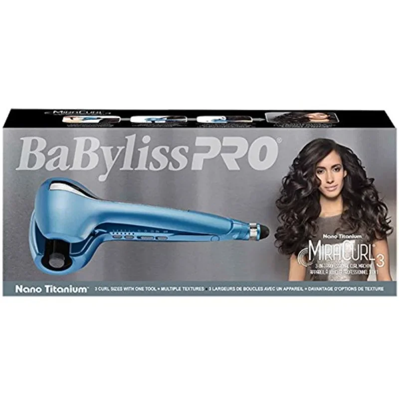 BabylissPRO Nano Titanium Professional Hair Curler Machine, Miracurl 3 in 1 Tool for Tight, Loose or Wavy Curls