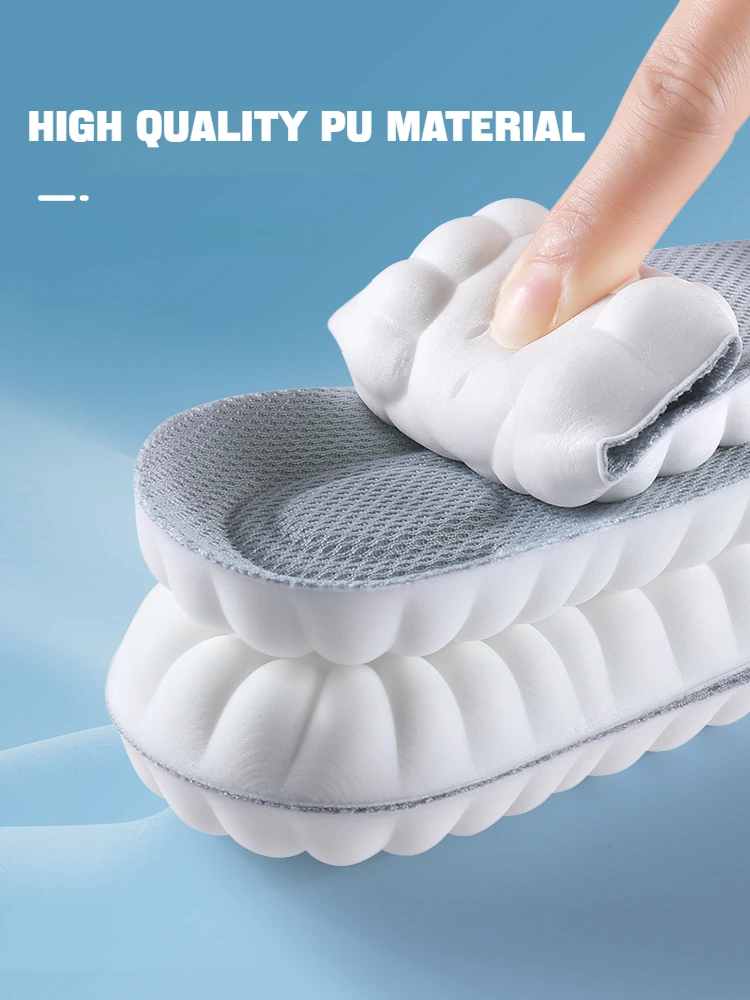 1 Paar orthopädische Einsätze zur Unterstützung des Fußgewölbes, 4D-weiche Schuheinlagen für Füße, Plantarfasziitis-Einlegesohle, Sport-Stoßdämpfung, Schuhpolster