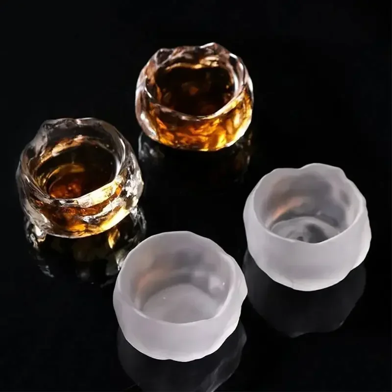 1pc Japanese Style Glass Cup Tasting Transparent/Frozen Tea s Kongfu Master Teacup White Wine   water pipe glass