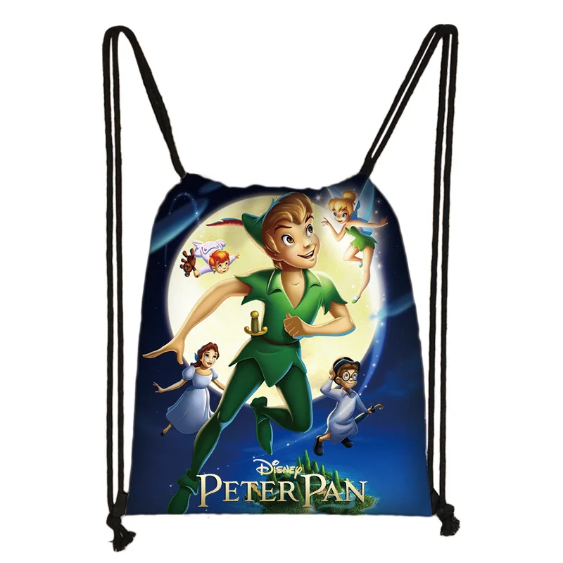 Disney Peter Pan Drawstring Bag Daily Casual Bag Boys Girls Knapsack Drawstring Bags Storage Bag Shopping Beach Bags