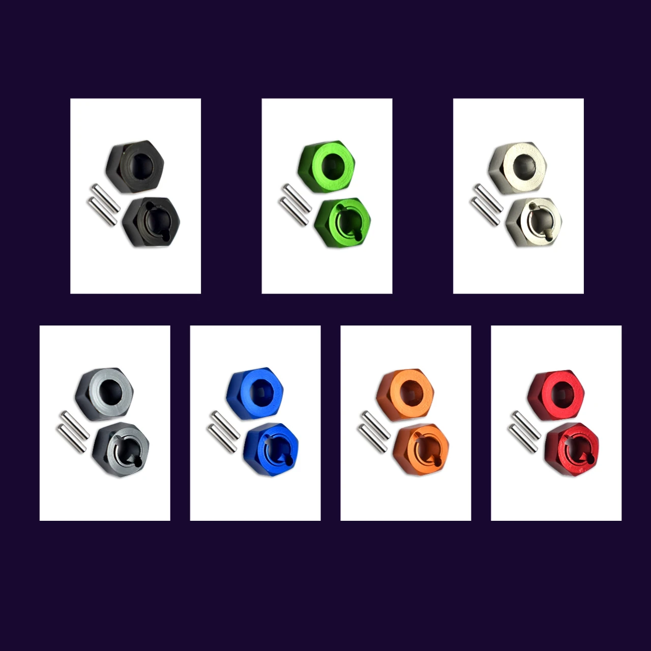 GPM Aluminum Rear Wheel Hex Adapters 5mm Thick For LOSI 1/18 Mini-T 2.0 1/16 Mini-B