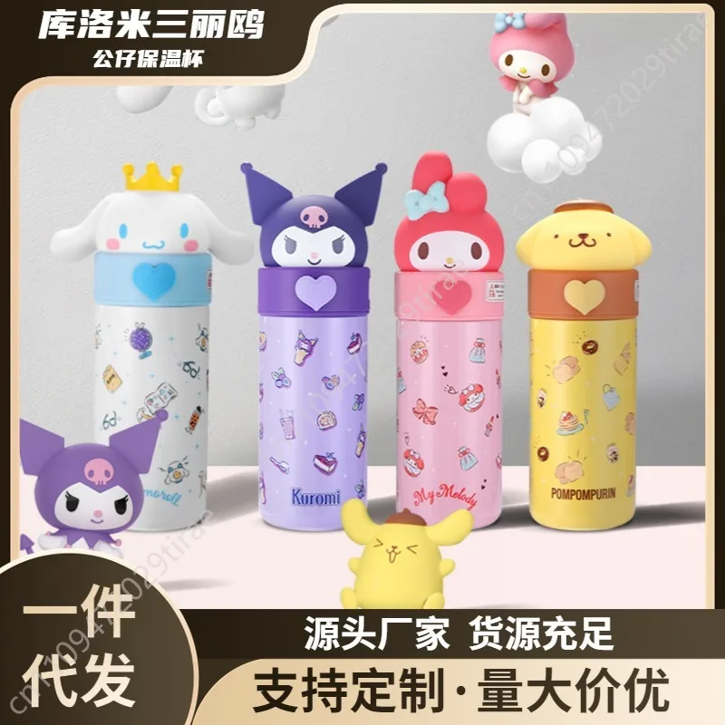 

Sanrio Hello Kitty Stainless Steel Straw Cup HelloKitty Friends Plastic Water Cup Gift Cosplay Props kettle