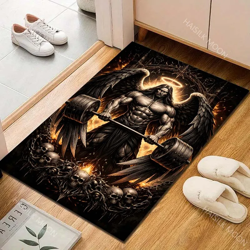 

Muscular angel weightlifter Carpet for Living Room Bedroom Sofa Home Decor Rus Non-slip Floor Mat Luxury Gift Multiple sizes