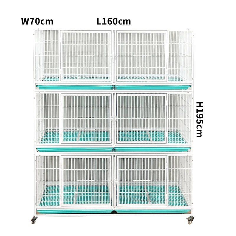 Factory Supplies Durable Pigeon Cages For Sale Galvanized Metal Stackable With Wheels Ideal For Pigeon Breeding And Racing