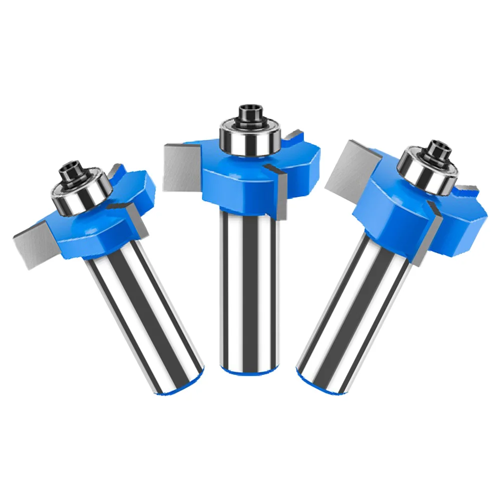 

1pc 8/10/12mm Shank T Slot Rabbet Router Bit 3 Wings CNC Spoilboard Surfacing Router Bit For Woods Particle Board Woodwaorking