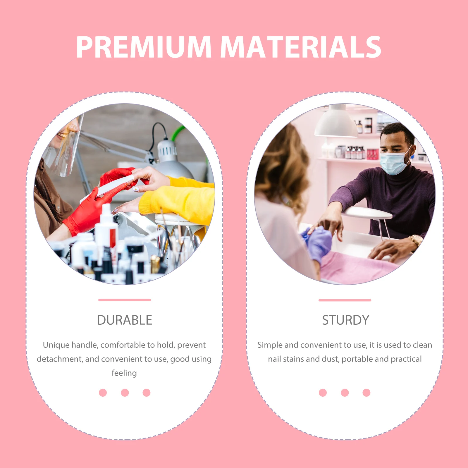 

NOLITOY 2pcs Makeup Brush Set for Face Cleaning Acrylic Nail Powder Blush Travel Dusting Cream Application Tools