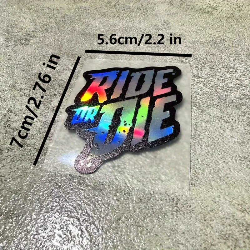 'Ride Or Die' Motorcycle Decals - Waterproof And Scratch-Resistant Stickers for Bikes And Road Bicycles,
