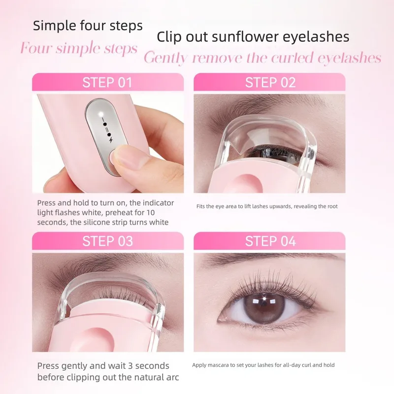 BLJ Electric Eyelash Curler for Makeup Artists Long-Lasting Locally Heated Small New Style Compact Portable Eyelash Curler