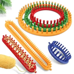 Rectangle Round Knitting Loom Weaving Scarf Sweater Hat Shawl Stitching Knitting Machine DIY Handmade Craft Braiding Tool