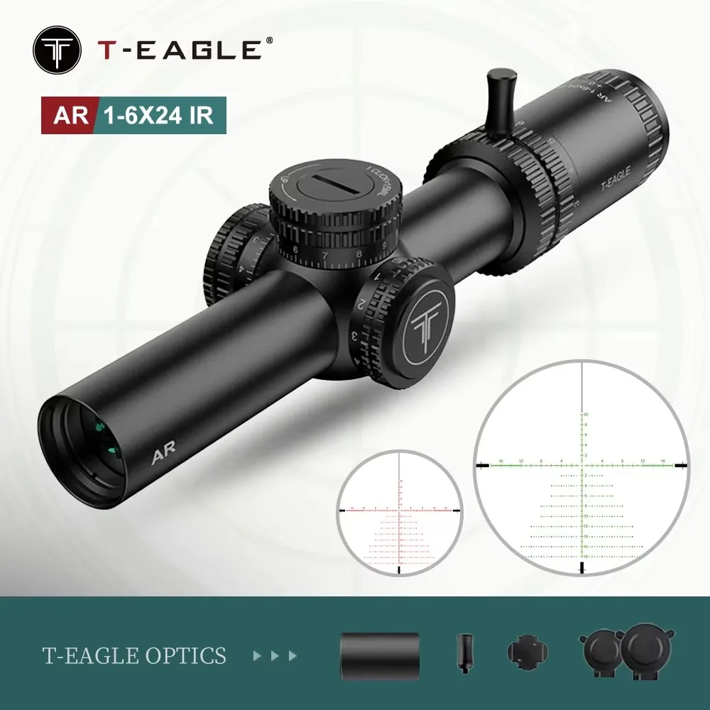 

T-Eagle AR1-6x24IR Тактический прицел Широкоугольный прицел для страйкбола Охотничья оптика Стрельба Прицел для пневматического оружия