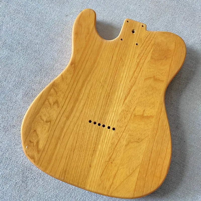 HB372 String Through Body Tele Electric Guitar Unfinished TL Guitar Body in Natural Solid ASH Wood for Replace and DIY