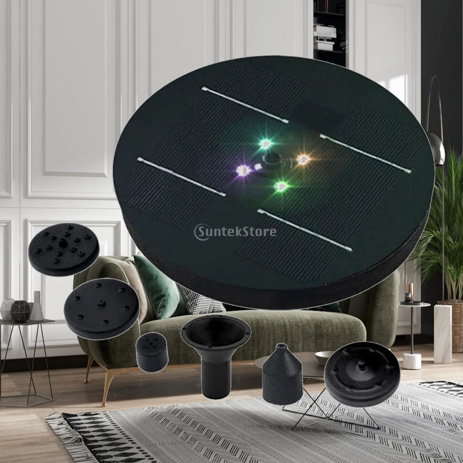 Solar Water Fountain Pump LED Lights for Bird Bath Garden Pond Aquarium