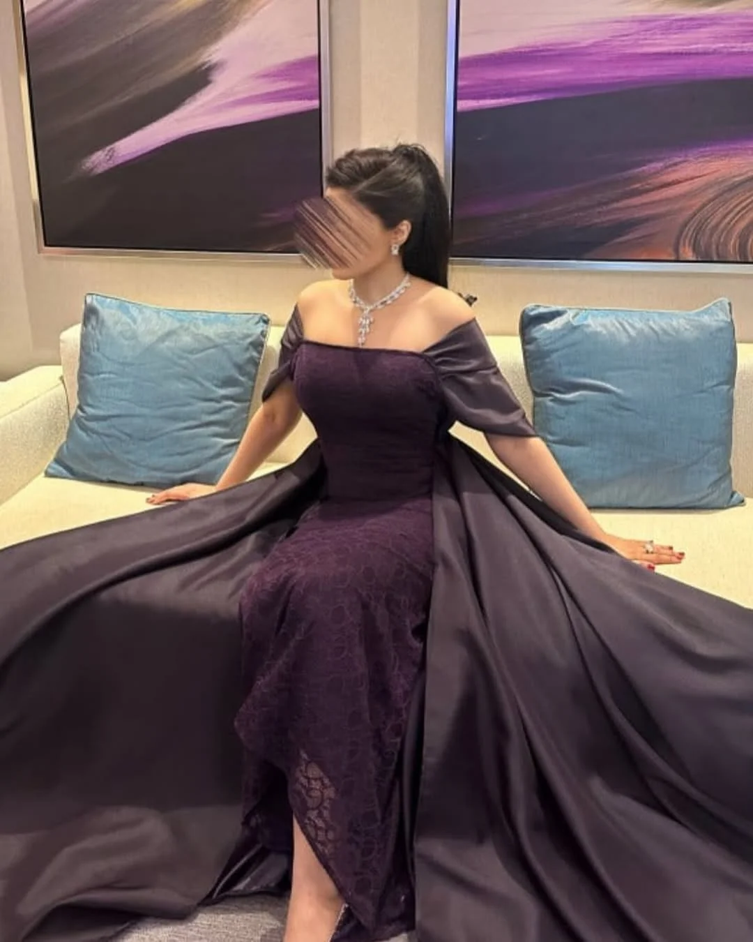 

Arabian Night Sweetheart Dresses Floor-Length Customized Luxurious Purple Evening Prom Gowns فستان سهره نسائ2025