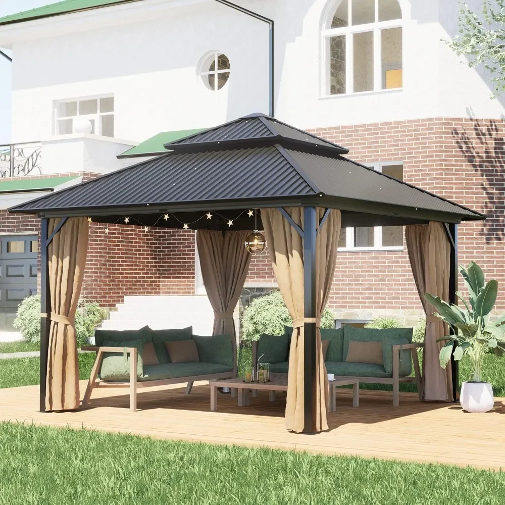 

Gazebo 12' X 12' Outdoor Tent Shelter Canopy with Netting for Patio, Garden, Yard and Party