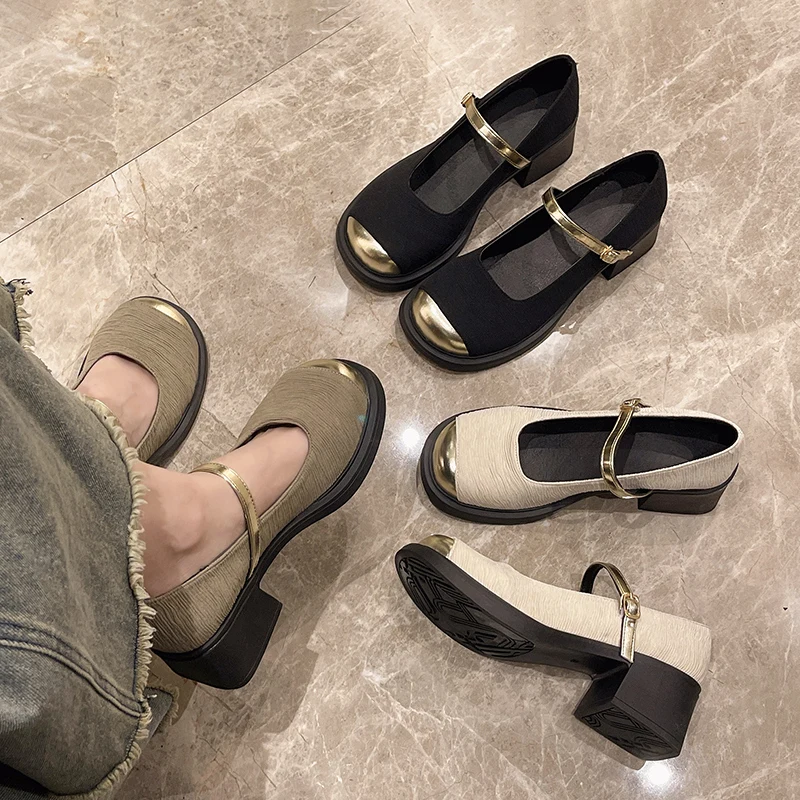 Fashionable Fairy Tale Style Mary Jane Flat Heels Women's Shoes Spring Summer New Arrival Korean Style Casual Slip-On Shoes
