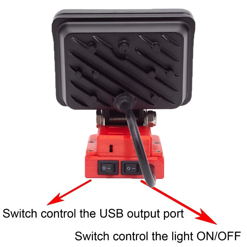 Luz de ferramenta portátil para bateria de íon-lítio Einhell/X-Change/Ozito 18V com lanterna portátil USB sem fio LED luz de trabalho