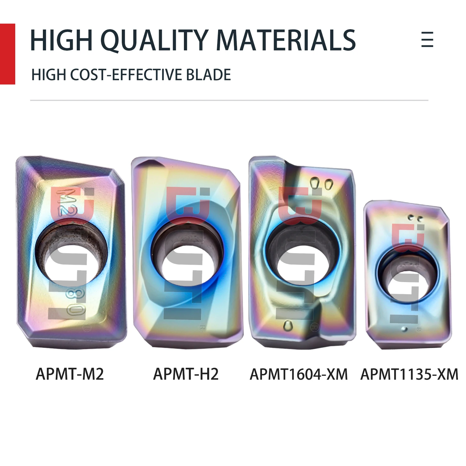 APMT1135PDER-H2 APMT1604PDER-H2 APMT1605PDER-XM TF618 10PCS DESKAR Quenched Steel Milling Blade Color High Hardness Cutting Tool